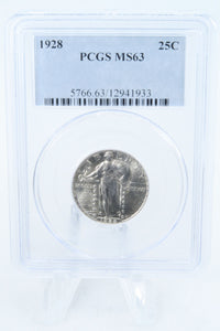 1928-P PCGS MS63 Standling Liberty Quarter Business Strike 25C