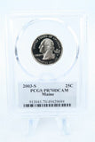 2003-S PCGS PR70DCAM Maine State Quarter Proof 25C