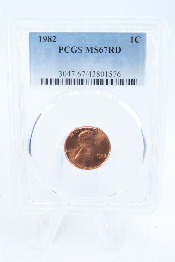 1982-P PCGS MS67RD Lincoln Memorial Cent Business Strike 1C