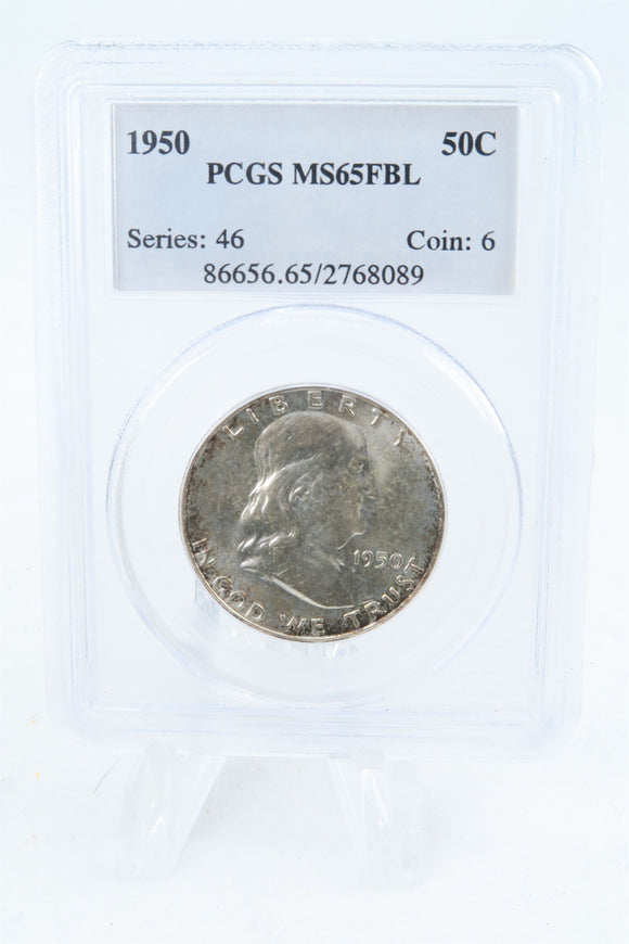 1950-P PCGS MS65FBL Franklin Half Dollar Full Bell Lines 50C
