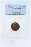 1946-D PCGS MS66RD Lincoln Wheat Cent Business Strike 1C
