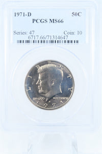 1971-D PCGS MS66 Kennedy Half Dollar Business Strike 50C