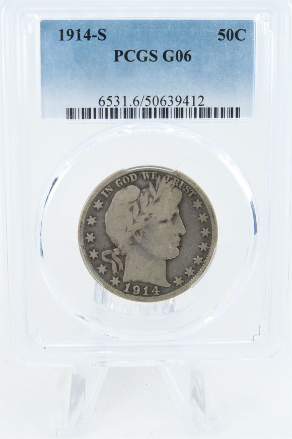 1914-S PCGS G06 Barber Half Dollar Business Strike 50C