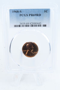1968-S PCGS PR69RD Lincoln Memorial Cent Proof 1C