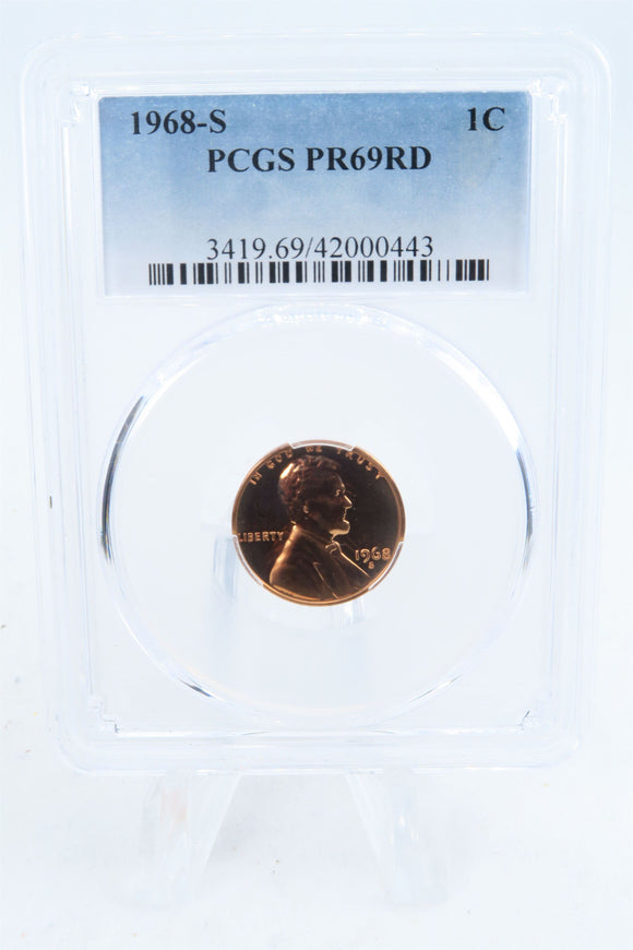 1968-S PCGS PR69RD Lincoln Memorial Cent Proof 1C