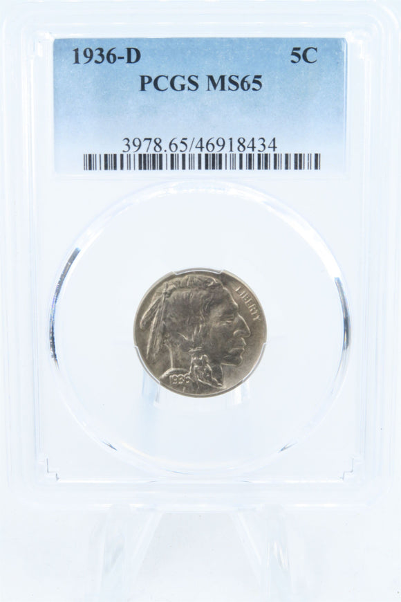 1936-D PCGS MS65 Buffalo Nickel Business Strike 5C