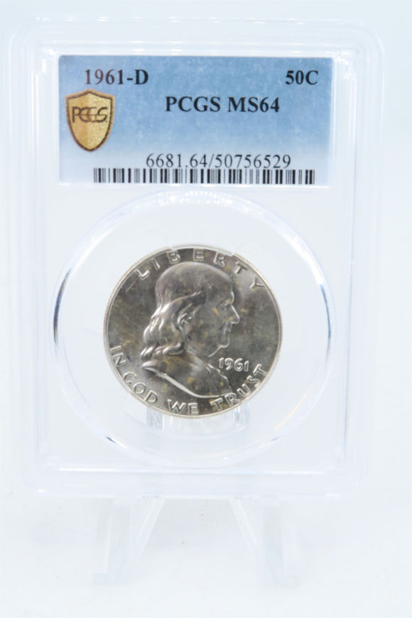 1961-D PCGS MS64 Franklin Half Dollar Business Strike 50C