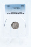 1943-P PCGS MS66 Mercury Dime Business Strike 10C