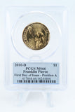 2010-D PCGS MS66 Franklin Pierce Position A Presidential Dollar