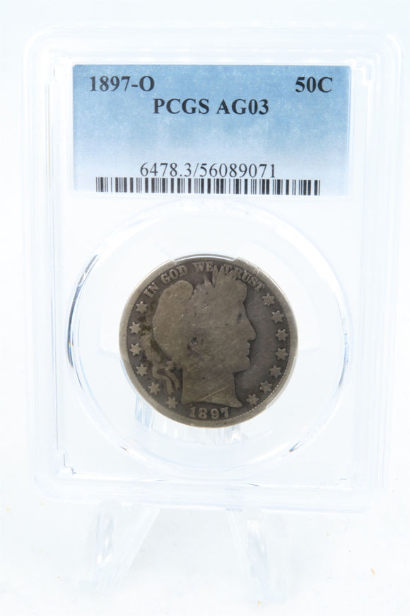 1897-O PCGS AG03 Barber Half Dollar Business Strike 50C
