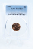 1985-P PCGS MS67RD Lincoln Memorial Cent Business Strike 1C