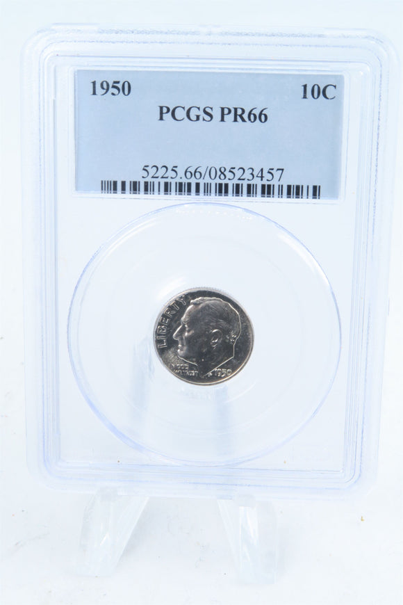1950-P PCGS PR66 Roosevelt Dime Proof 10C *Edge Toning