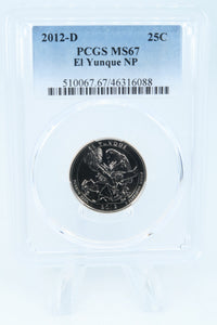 2012-D PCGS MS67 El Yunque NP Quarter Business Strike 25C