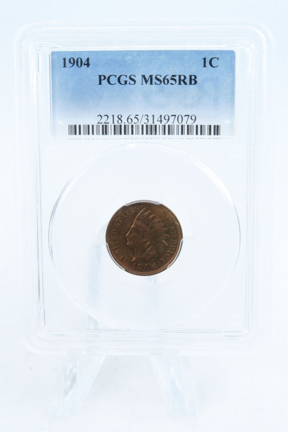 1904-P PCGS MS65RB Indian Cent Business Strike 1C