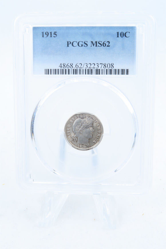 1915-P PCGS MS62 Barber Dime Business Strike 10C