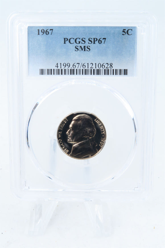 1967-P PCGS SP67 SMS Jefferson Nickel 5C
