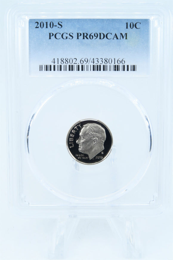 2010-S PCGS PR69DCAM Roosevelt Dime Proof 10C