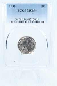 1935-P PCGS MS65+ Buffalo Nickel Business Strike 5C