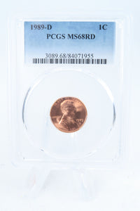1989-D PCGS MS68RD Lincoln Memorial Cent Business Strike 1C