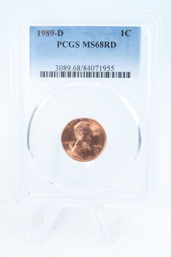 1989-D PCGS MS68RD Lincoln Memorial Cent Business Strike 1C