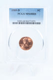 1989-D PCGS MS68RD Lincoln Memorial Cent Business Strike 1C