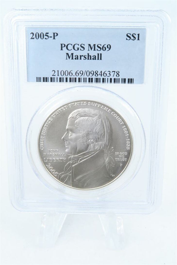 2005-P PCGS MS69 Marshall Silver Modern Commemorative Dollar