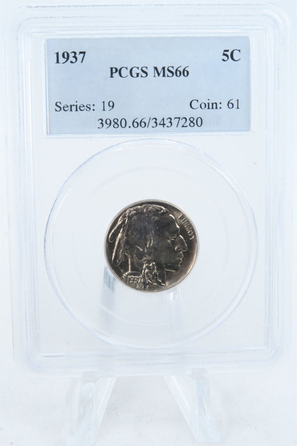 1937-P PCGS MS66 Buffalo Nickel Business Strike 5C