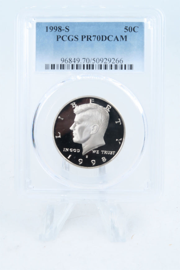 1998-S PCGS PR70DCAM Kennedy Half Dollar Proof 50C