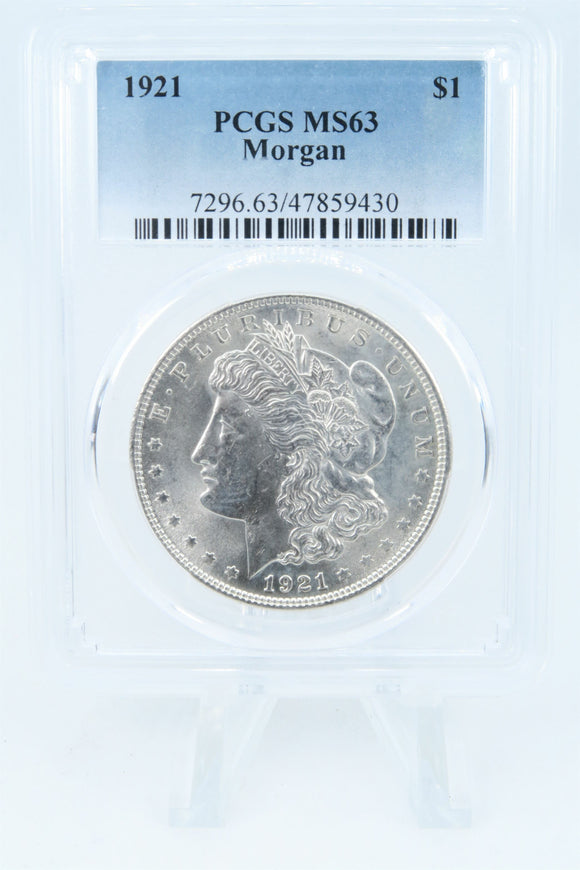 1921-P PCGS MS63 Morgan Dollar Business Strike