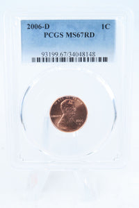 2006-D PCGS MS67RD Lincoln Memorial Cent Business Strike 1C