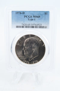 1976-D PCGS MS65 Type 1 Eisenhower Ike Dollar Business Strike
