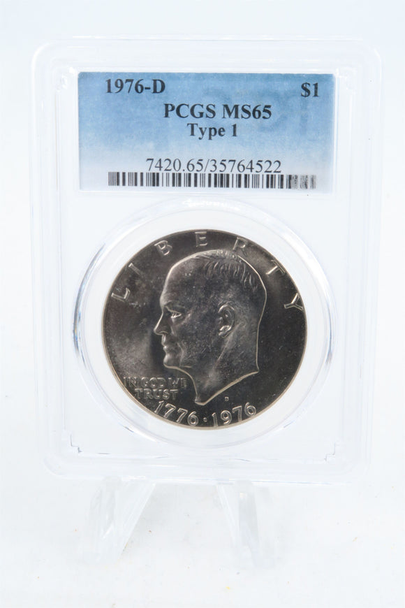 1976-D PCGS MS65 Type 1 Eisenhower Ike Dollar Business Strike