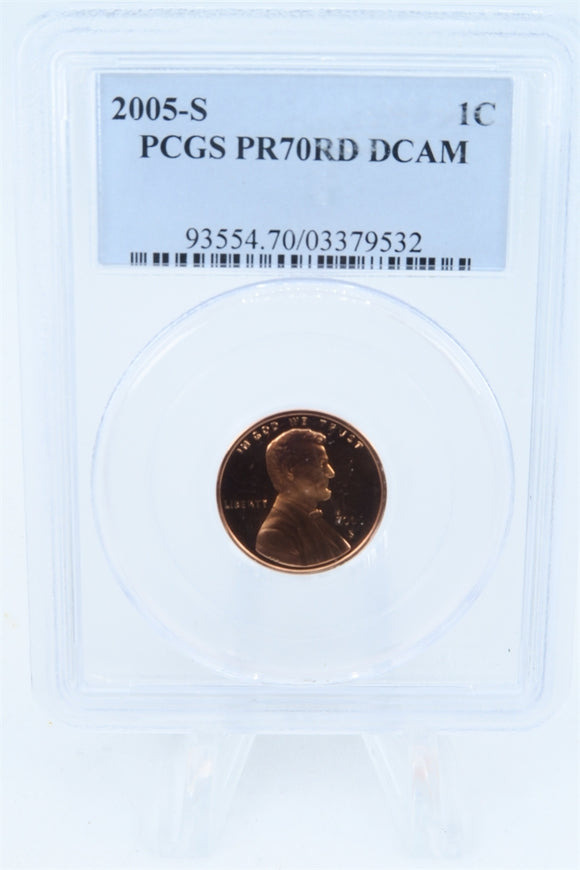 2005-S PCGS PR70DCAM Lincoln Memorial Cent Proof 1C