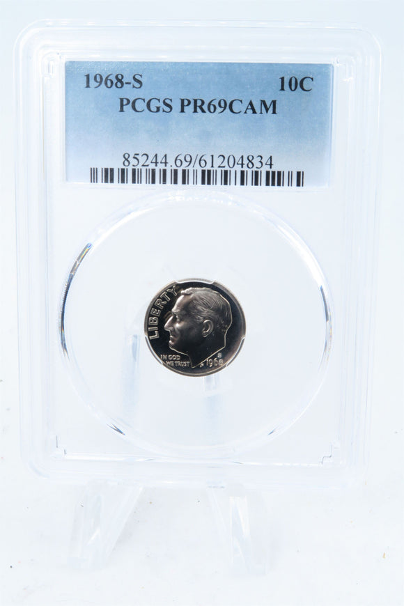 1968-S PCGS PR69CAM Roosevelt Dime Proof 10C