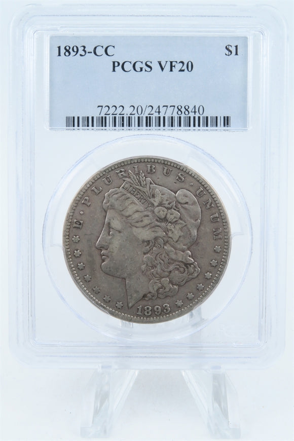 1893-CC PCGS VF20 Morgan Dollar Business Strike