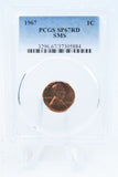 1967-P PCGS SP67RD SMS Lincoln Cent 1C
