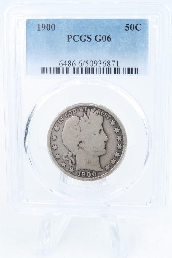 1900-P PCGS G06 Barber Half Dollar Business Strike 50C