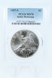 1997-S PCGS MS70 Jackie Robinson Silver Modern Commemorative Dollar