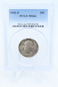 1941-S PCGS MS66 Washington Quarter Business Strike 25C
