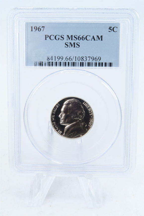 1967-P PCGS SP66CAM SMS Jefferson Nickel 5C