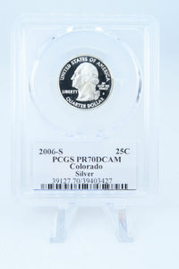 2006-S PCGS PR70DCAM Silver Colorado State Quarter Proof 25C