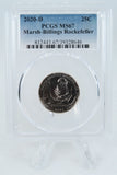 2020-D PCGS MS67 Marsh-Billings-Rockefeller NP Quarter Business Strike 25C