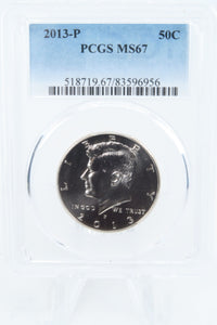 2013-P PCGS MS67 Kennedy Half Dollar Business Strike 50C