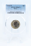 1942-P PCGS MS67+ Type 2 Jefferson War Nickel Business Strike 5C