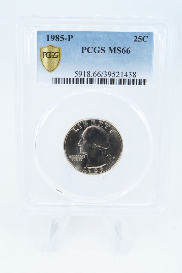 1985-P PCGS MS66 Washington Quarter Business Strike 25C