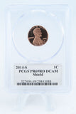 2014-S PCGS PR69DCAM Lincoln Shield Cent Lyndall Bass Signature Proof 1C