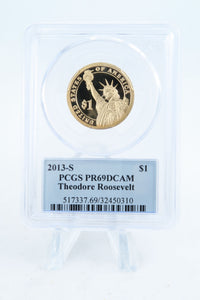 2013-S PCGS PR69DCAM Theodore Roosevelt Presidential Dollar Proof