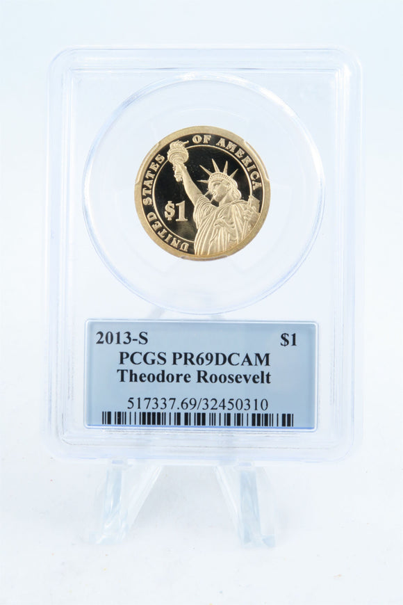 2013-S PCGS PR69DCAM Theodore Roosevelt Presidential Dollar Proof