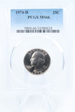 1974-D PCGS MS66 Washington Quarter Business Strike 25C