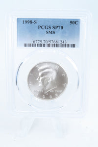 1998-S PCGS SP70 SMS Kennedy Half Dollar 50C